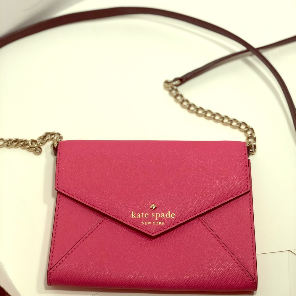 Kate spade Monday pink black crossbody envelope